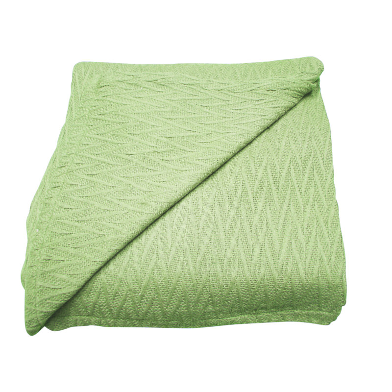 Textiles Plus Inc. Herringbone Thermal Cotton Blanket & Reviews Wayfair